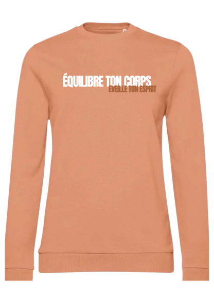 Pull "Equilibre ton corps, Eveille ton esprit" - Marron